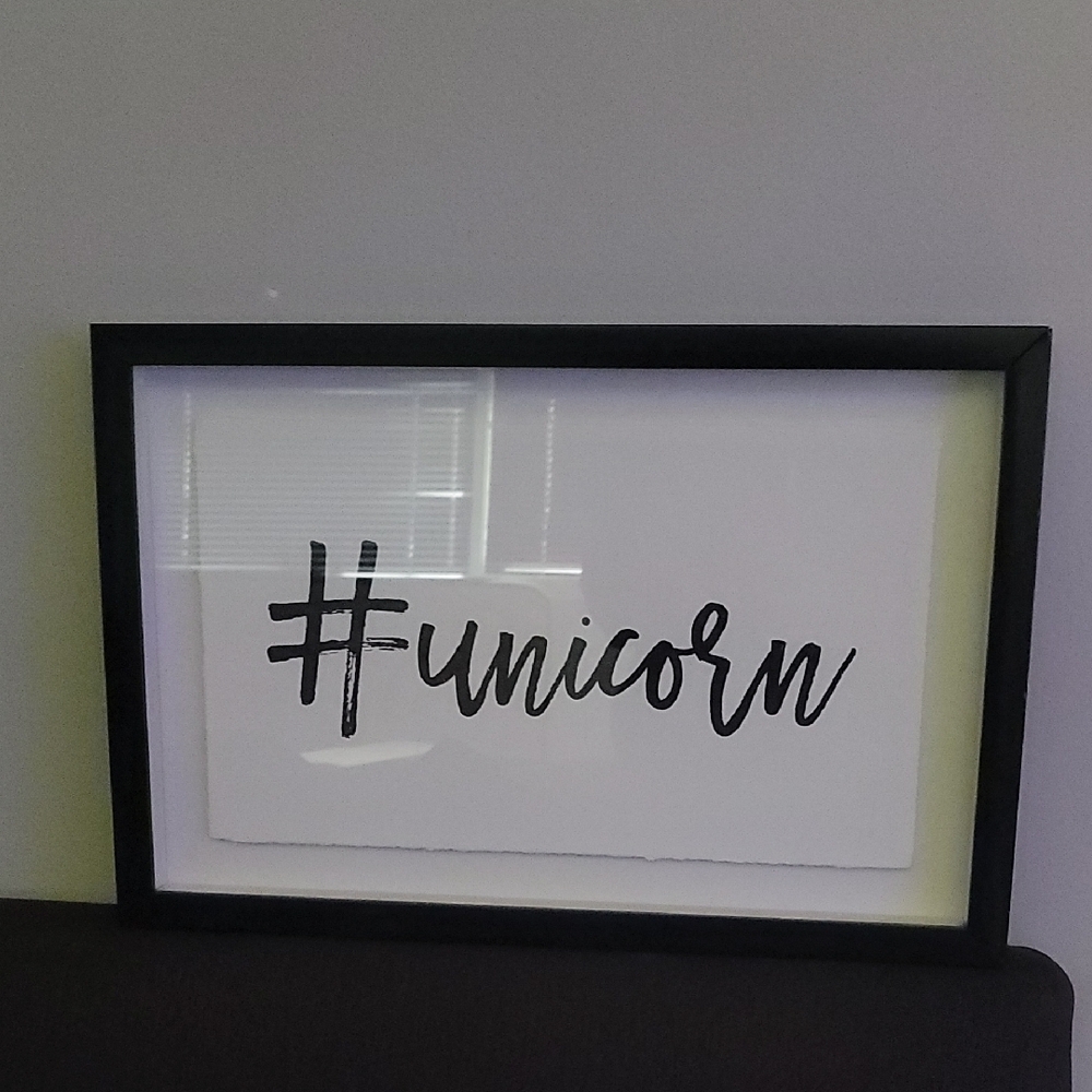 Framed #Unicorn Wall Art